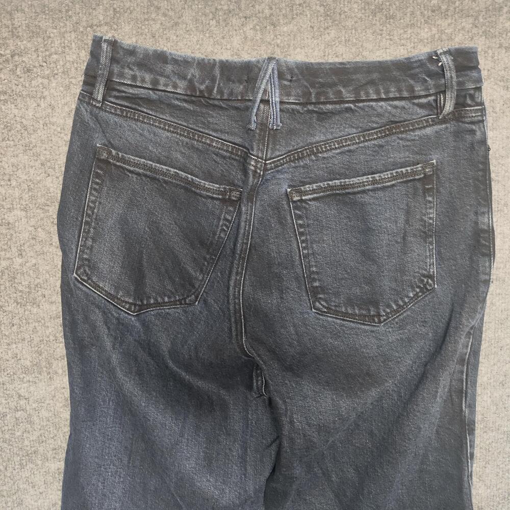 Good American Good Boy Straight Jeans Womens 8/29 Blue High Rise Slit Denim - Picture 13 of 13